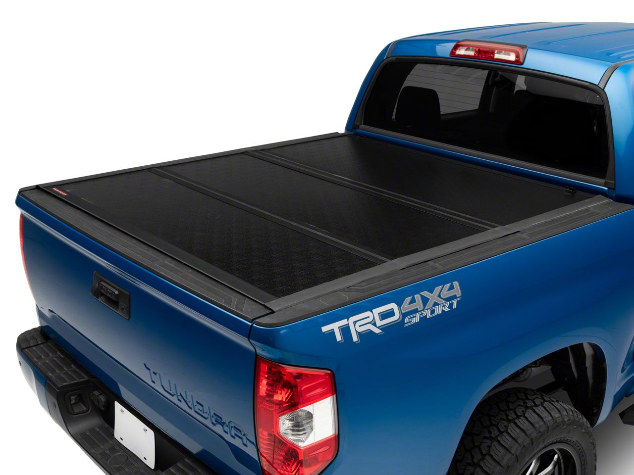 Fits 2014+ Toyota Tundra 5.6 FT Bed with Track - Does Not Fit Trail Edition Soft Tri-Fold Truck Bed Tonneau Cover Easy Install LEER Latitude SC 